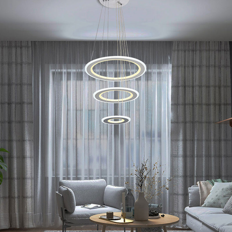 Luces de techo colgantes de cristal modernos Candelera colgante de niveles escalonados para el comedor