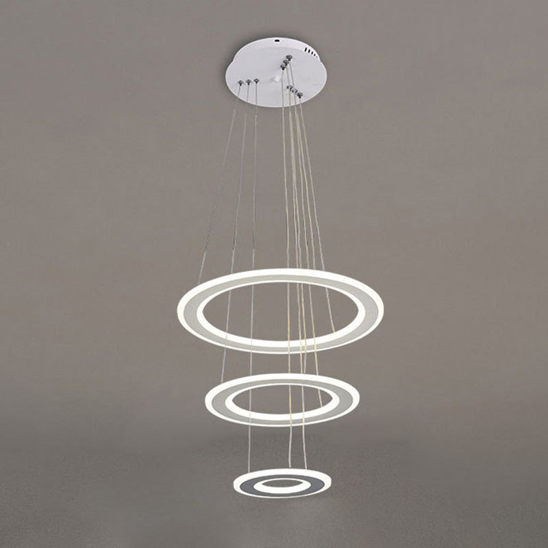 Luces de techo colgantes de cristal modernos Candelera colgante de niveles escalonados para el comedor