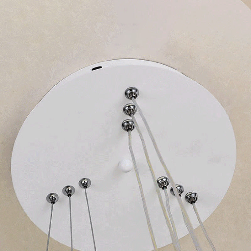 Luces de techo colgantes de cristal modernos Candelera colgante de niveles escalonados para el comedor