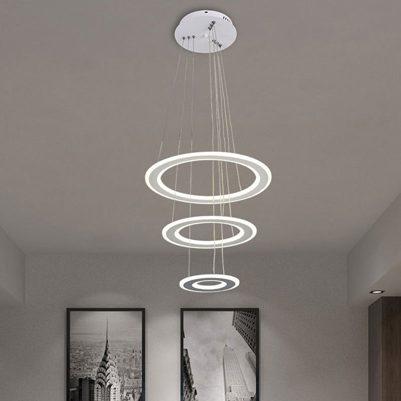 Luces de techo colgantes de cristal modernos Candelera colgante de niveles escalonados para el comedor