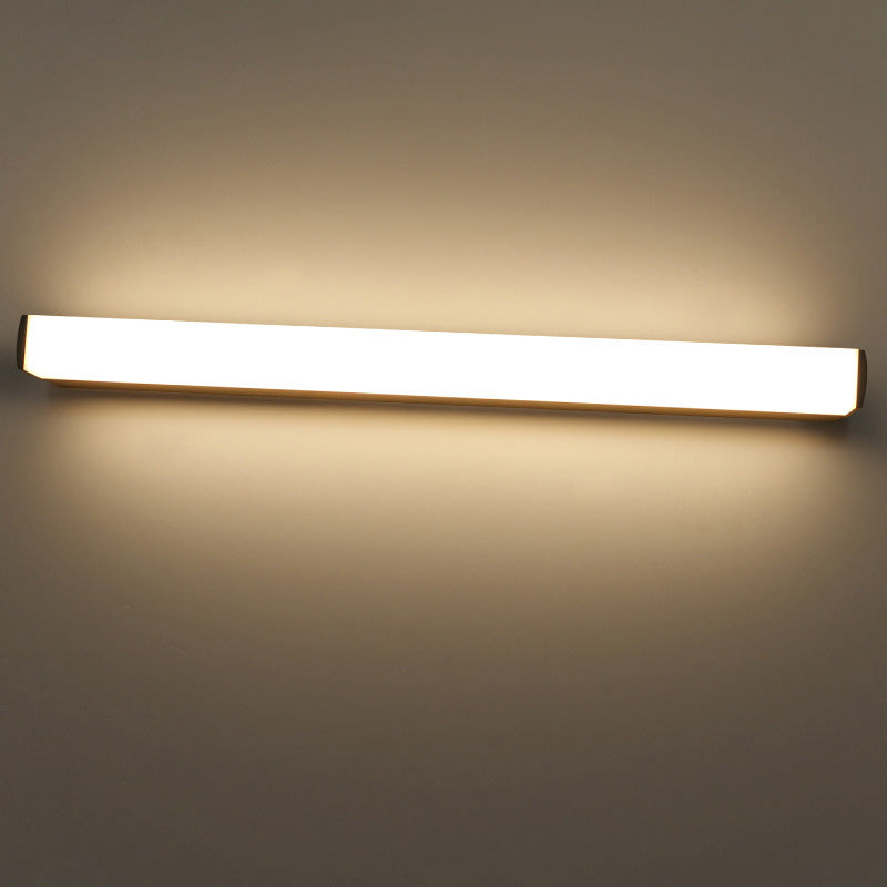 Acconde da muro di tonalità lineare a 1 luce moderna moderna illuminazione da parete specchio in stile semplice in bianco