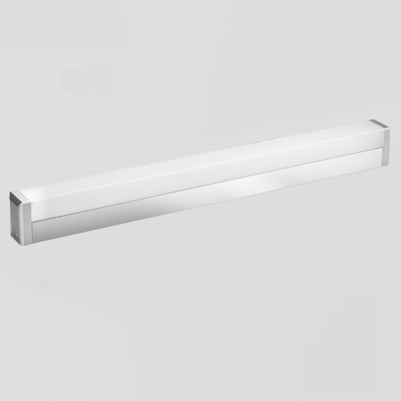 Acconde da muro di tonalità lineare a 1 luce moderna moderna illuminazione da parete specchio in stile semplice in bianco