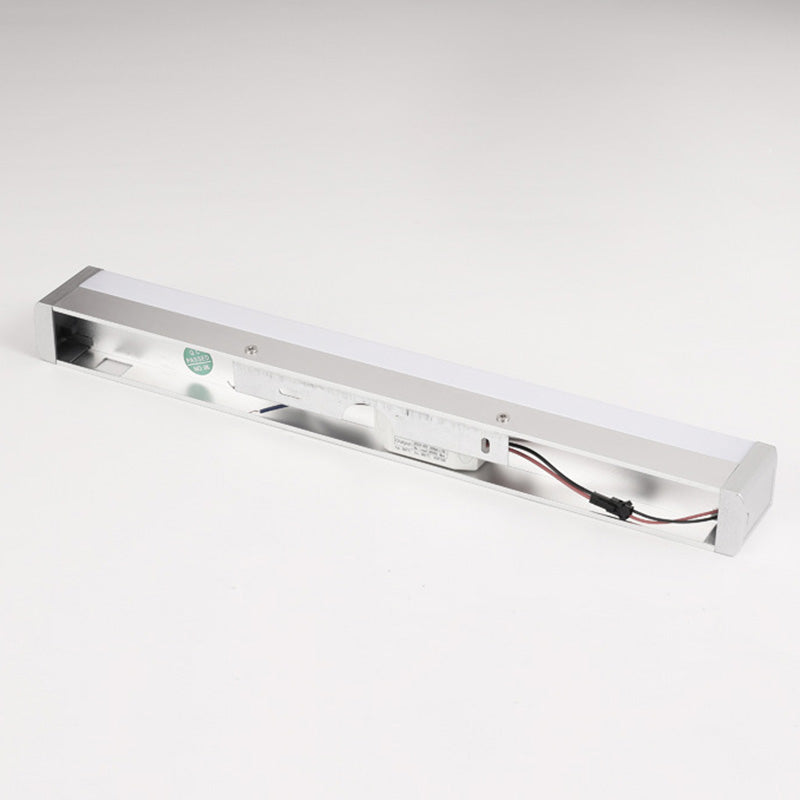 Acconde da muro di tonalità lineare a 1 luce moderna moderna illuminazione da parete specchio in stile semplice in bianco