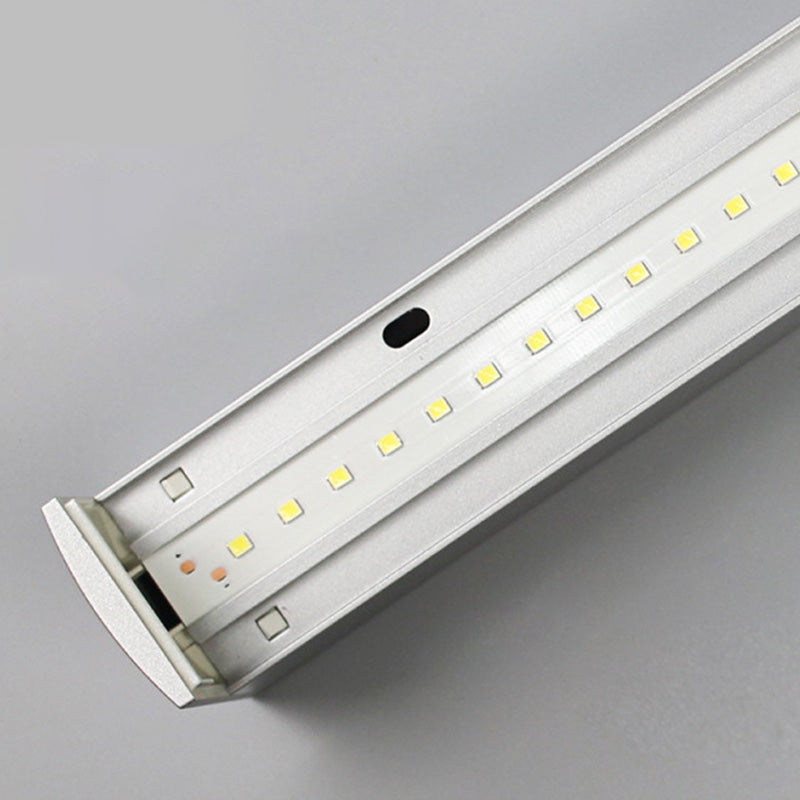 Acconde da muro di tonalità lineare a 1 luce moderna moderna illuminazione da parete specchio in stile semplice in bianco