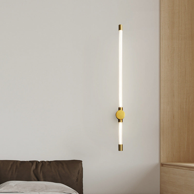 Lineaire wandkandelverlichting Moderne wandlamp metaal 1 lichte sconce verlichtingsbeveiliging