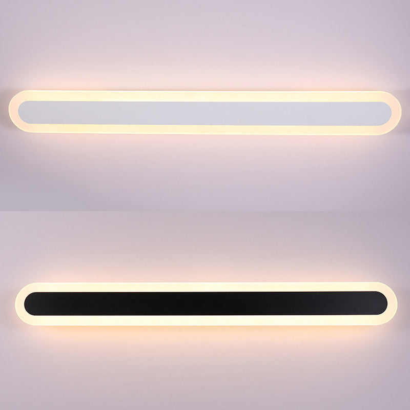 1 Light Linear Wall Mount Light Fixture Modern Wall Lamp Metal Wall Sconces