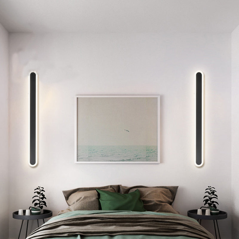 1 Light Linear Wall Mount Light Fixture Modern Wall Lamp Metal Wall Sconces