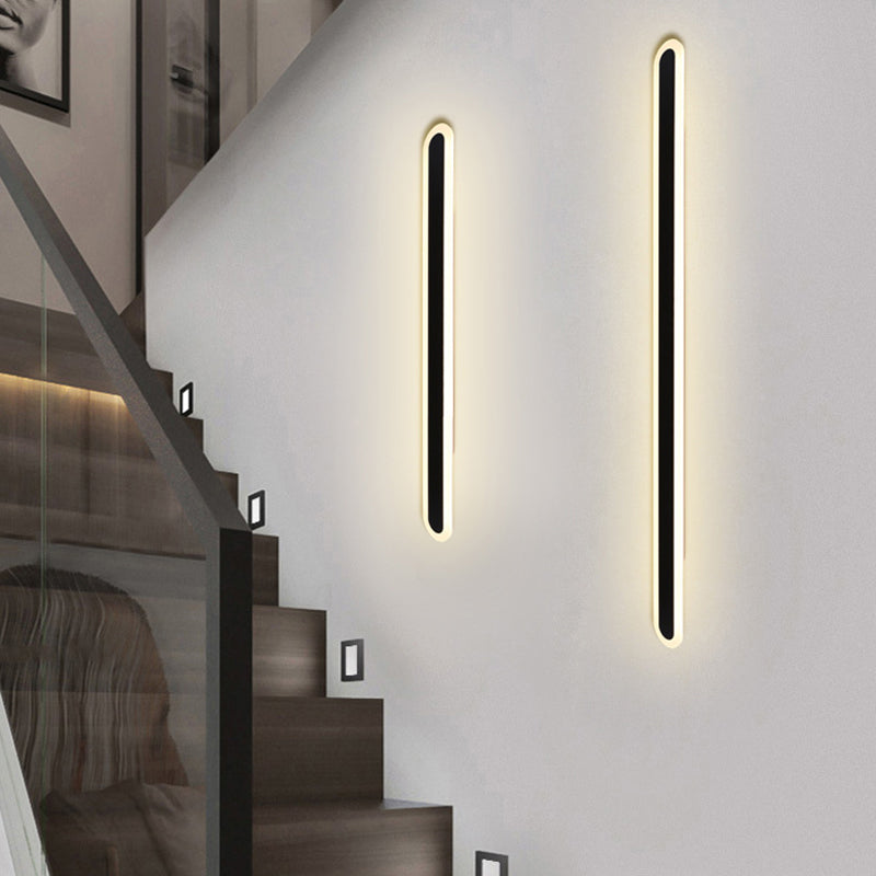 1 Light Linear Wall Mount Light Fixture Modern Wall Lamp Metal Wall Sconces