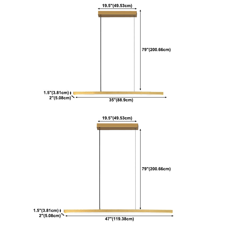 Nordic Simple Modern Style LED Hanging Island Pendant Light for Dining Room Office