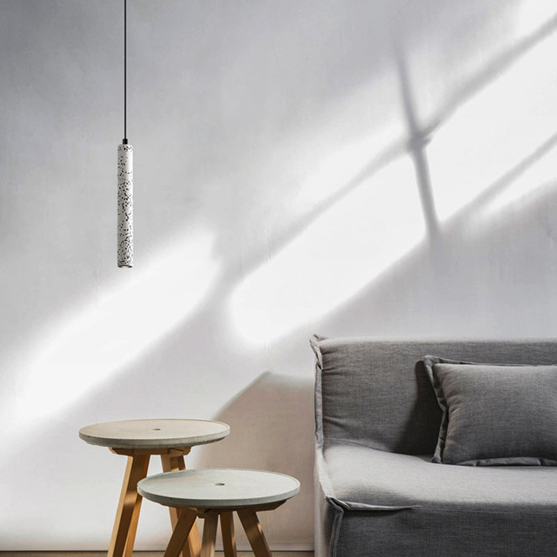 Zementzylinder -Suspension Licht moderner Stil 1 Licht hängende Leuchten