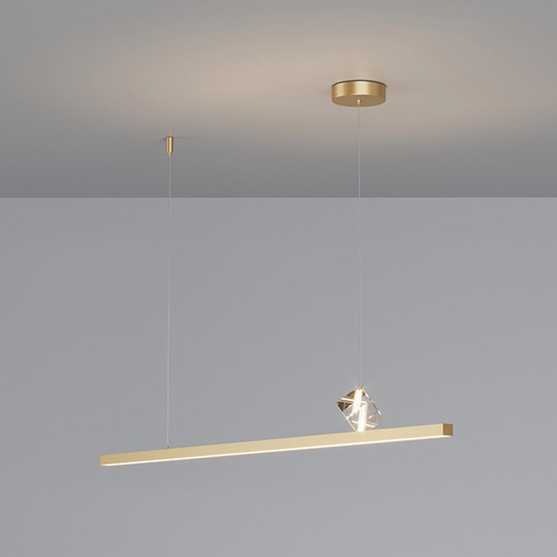 Simple Light Luxury Style LED Hanging Island Pendant Light for Dining Room