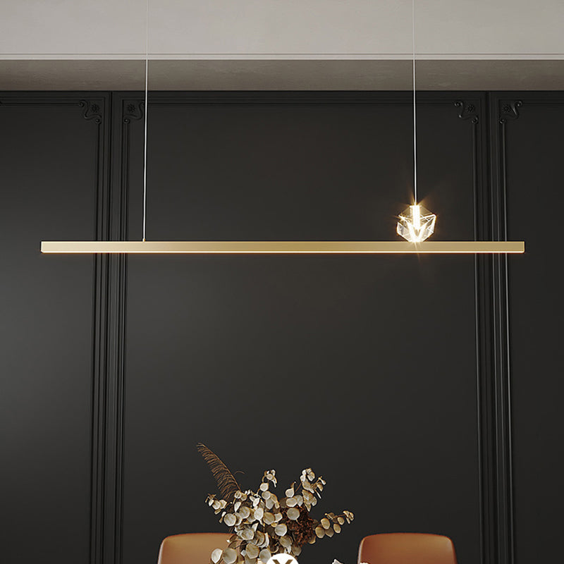 Simple Light Luxury Style LED Hanging Island Pendant Light for Dining Room