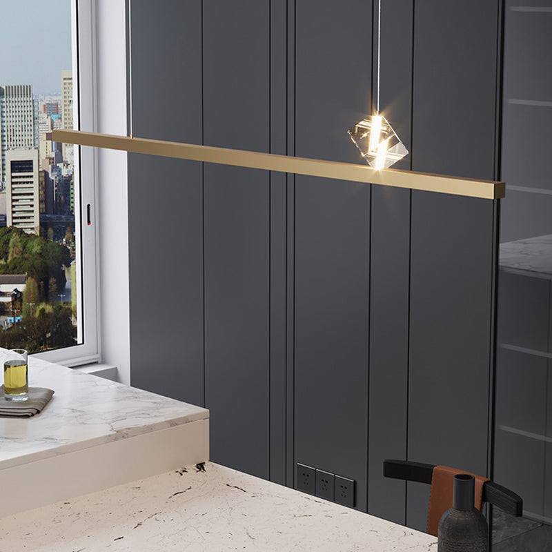 Simple Light Luxury Style LED Hanging Island Pendant Light for Dining Room