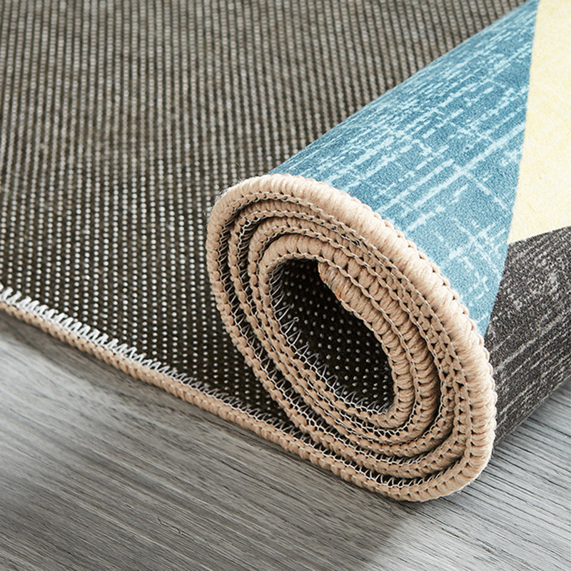 Mehrfarbiger Teppich mit Pflanzendruck, Polyester-Teppich, moderner, rutschfester Innenteppich für die Inneneinrichtung