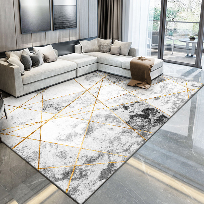 Color Mixed Bold Area Carpet Polyester Blooming Effect Rug Non-Slip Backing Carpet for Home Decor