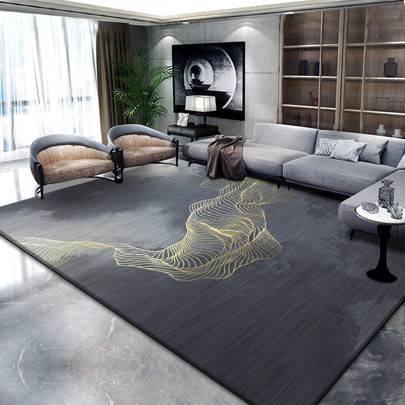 Multicolor Luxury Area Carpet Polyester Ink Print Rug Non-Slip Backing Carpet for Home Decoration
