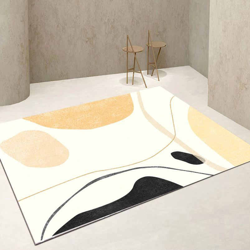 Color Mixed Home Deco Carpet Nordic Blooming Effect Area Rug Polyester with Non-Slip Backing Rug