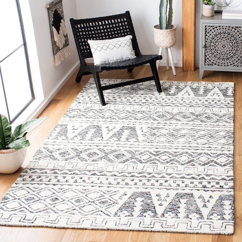 Alfombra nativa americana desgastada alfombra de estampado tribal clásico no deslizante para decoración del hogar