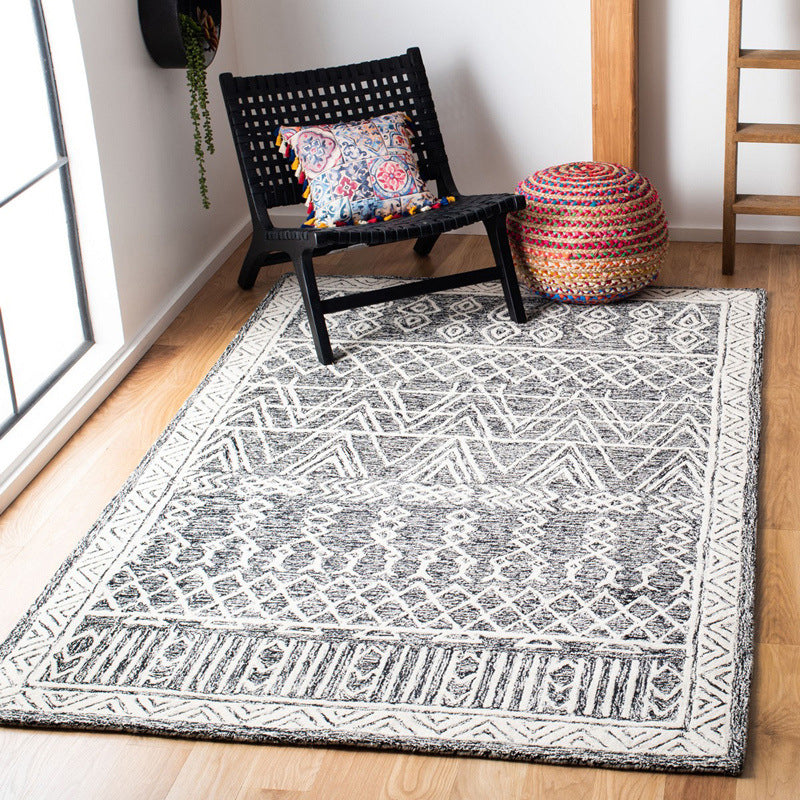 Alfombra nativa americana desgastada alfombra de estampado tribal clásico no deslizante para decoración del hogar