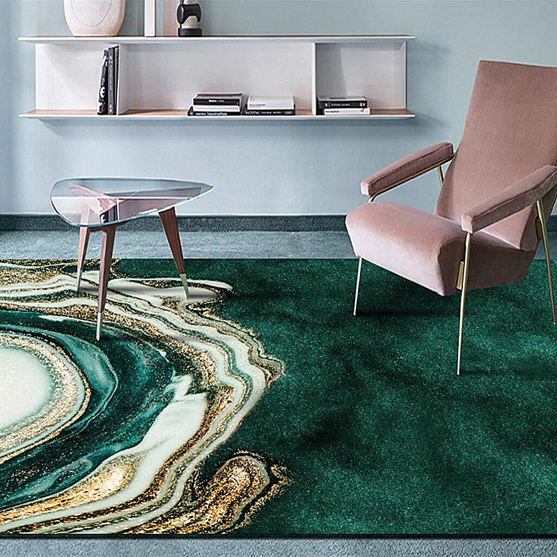 Multicolor Home Decoration Carpet Bold Watercolor Blooming Area Rug Polyester with Easy Care Rug