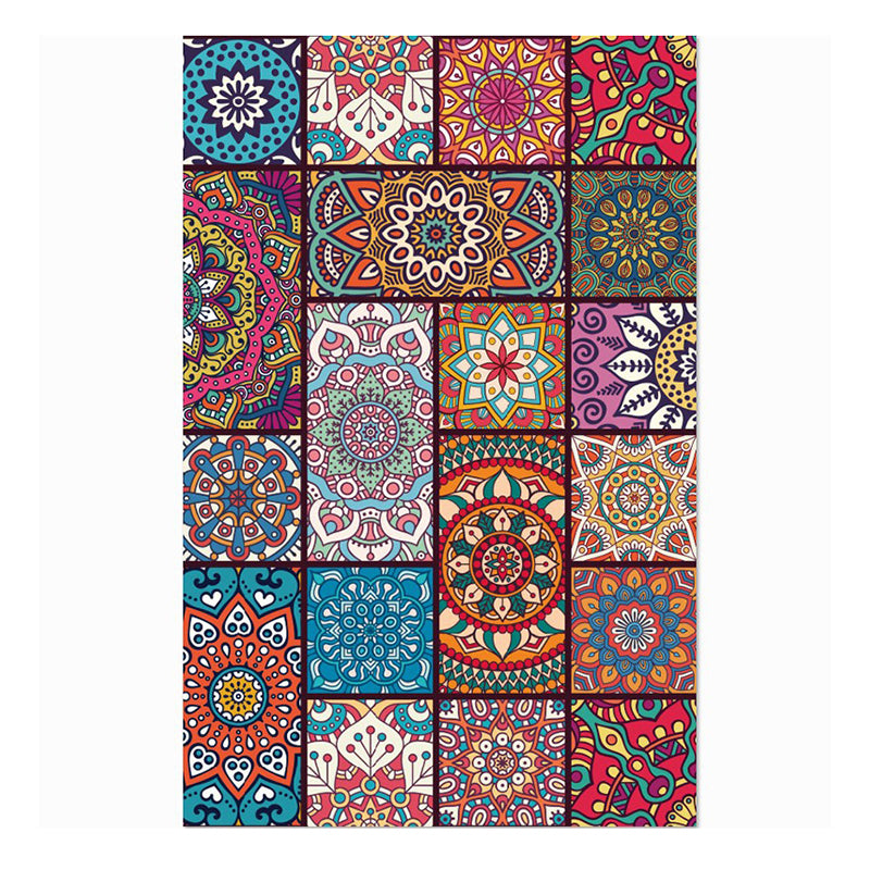 Tapis de carreaux florentins coloré le tapis de support marocain distinctif