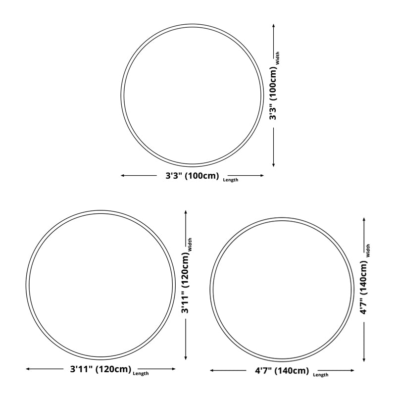 Round Multicolor Bold Rug Polyester Carpet Abstract Print Indoor Rug Stain Resistant for Living Room