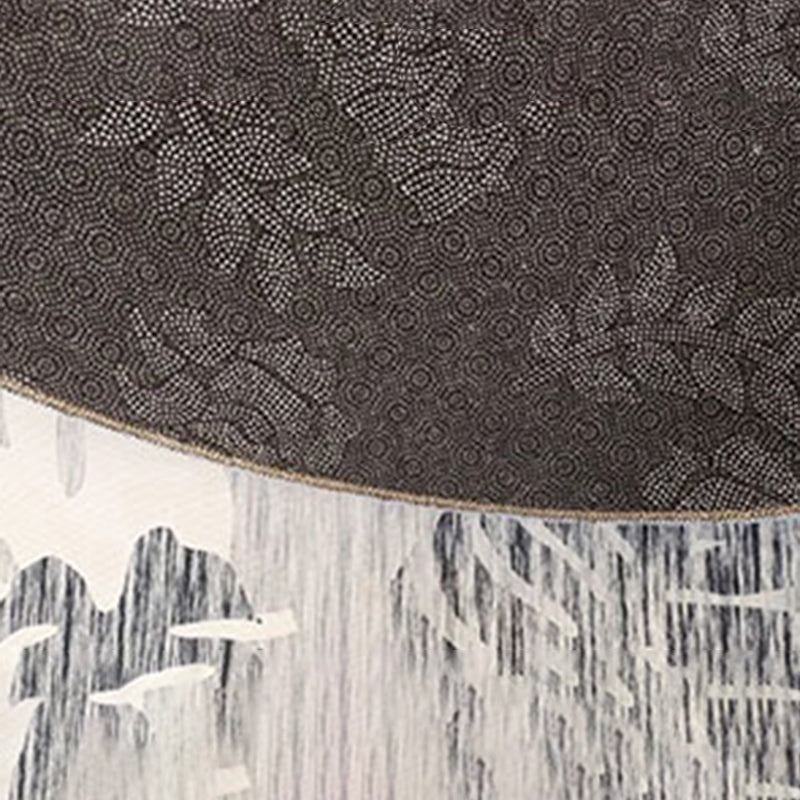 Round Multicolor Casual Indoor Rug Polyester Ink Traces Rug Non-Slip Backing Indoor Rug for Bedroom