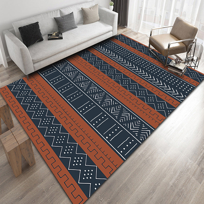 Victoria Boho-Chic Rug Tribal Symbols Area Carpet Friendly Washable Carpet for Living Room