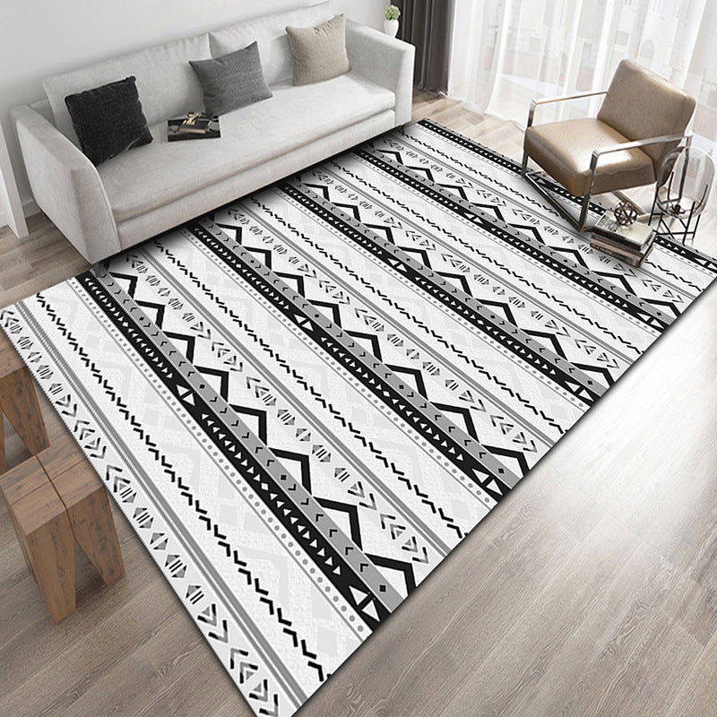 Victoria Boho-Chic Rug Tribal Symbols Area Carpet Friendly Washable Carpet for Living Room