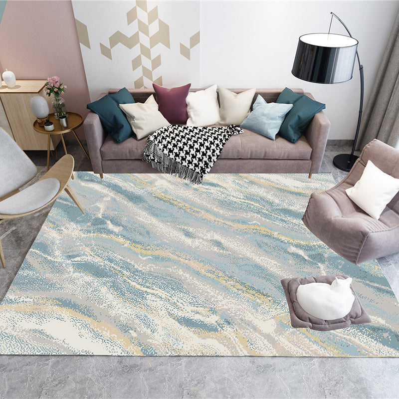 Color Mixed Home Decor Carpet Causal Color Blooming Area Rug Polyester with Stain Resistant Rug