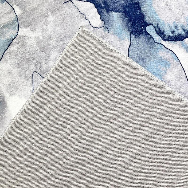 Minimalist Color Rendering Rug White Tone Polyester Area Carpet Stain Resistant Rug for Living Room