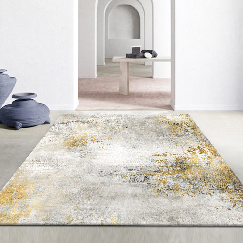 Modern Color Blooming Rug Color Mixed Polyester Area Carpet Stain Resistant Rug for Living Room