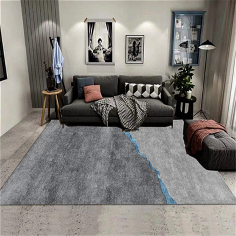 Color Mixed Relaxing Carpet Polyester Abstract Lines Indoor Rug Anti-Slip Backing Rug for Home Decor