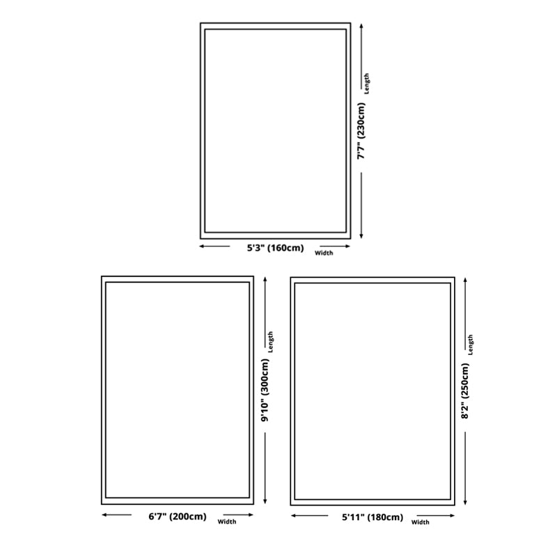 Multicolor Simple Area Rug Polyester Irregular Print Rug Non-Slip Backing Indoor Rug for Living Room