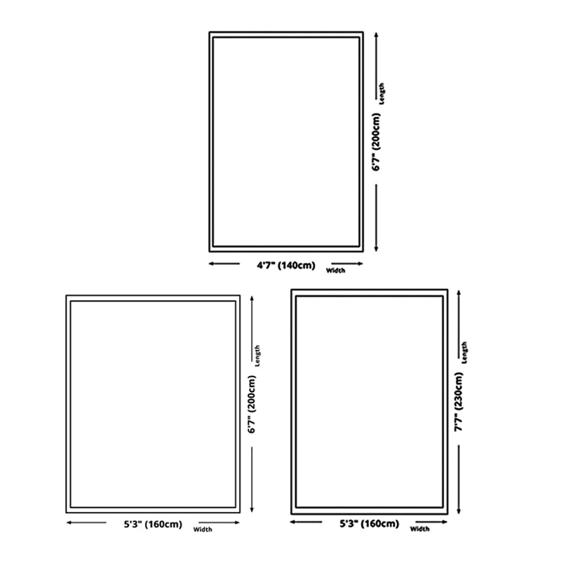 Blue Tone Modern Indoor Rug Polyester Abstract Print Carpet Non-Slip Backing Rug for Home Decoration