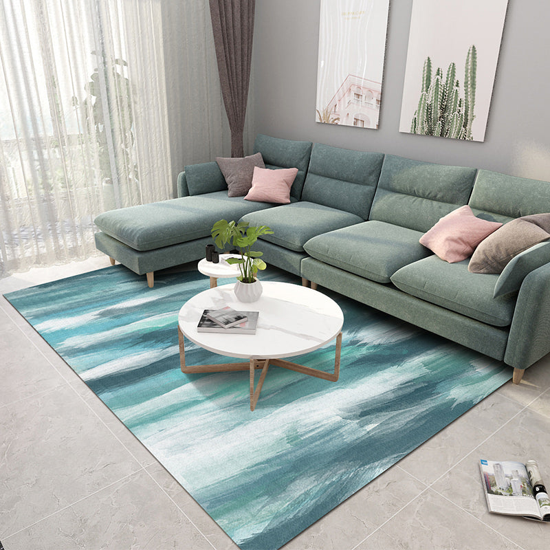 Elegant Color Mixed Calming Carpet Polyester Gradient Indoor Rug Stain Resistant Rug for Home Decor