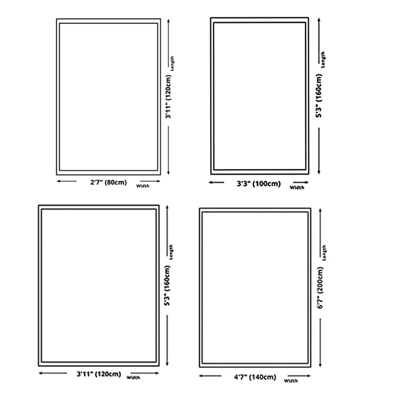 Multicolor Simplicity Area Carpet Polyester Ink  Rendering Rug Easy Care Carpet for Home Decoration