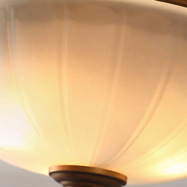 Plafonnier encastré avec abat-jour en verre, plafonnier d'intérieur en forme de bol de Style campagnard américain