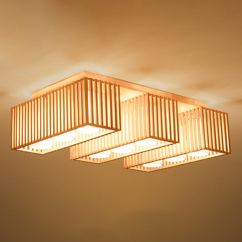 Rechteck -Holz Deckenmontage LED LED -LED -BUSH -Deckenleuchte LED -LED