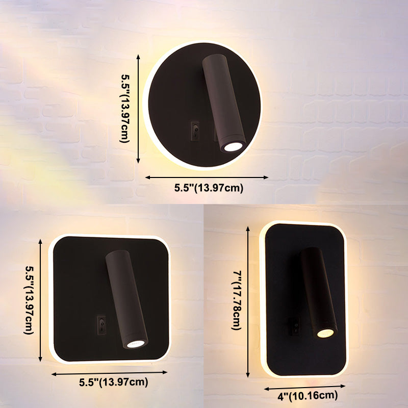 Lampe de lecture LED de lit de chevet LED LED LED-PECTORY MATIQUE contemporain pour chambre à coucher