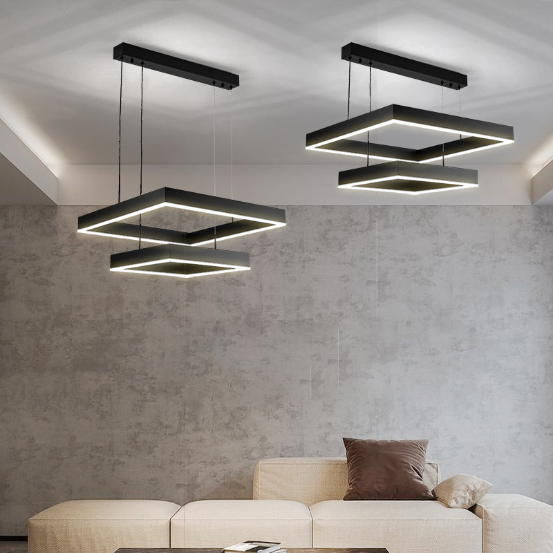 Luz de lujo moderno moderno simple led encogedor led lámpara luz para sala de estar comedor