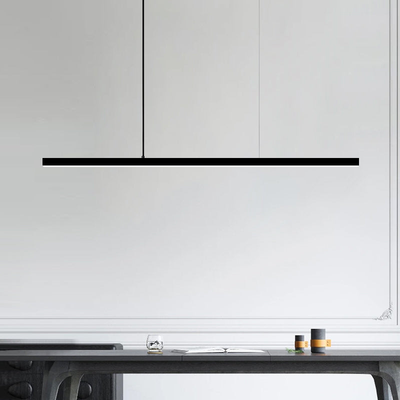 Lampada dell'isola a ciondolo lineare Lampada dell'isola lampadario di illuminazione moderna