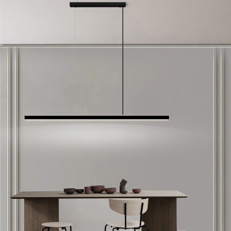 Lampada dell'isola a ciondolo lineare Lampada dell'isola lampadario di illuminazione moderna