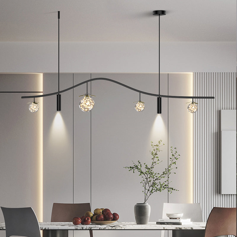 Moderne hangluchting voor Kijkeiland Globe Chandelier Island Lighting Ideas