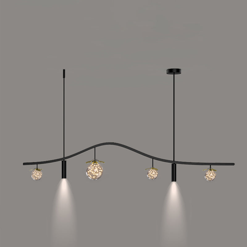 Moderne hangluchting voor Kijkeiland Globe Chandelier Island Lighting Ideas