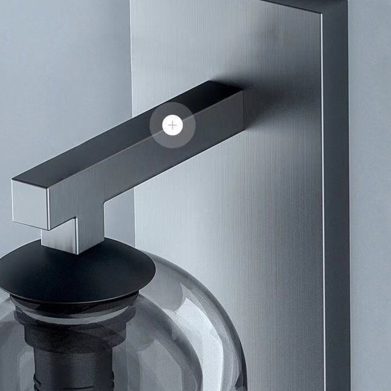 Lampada a parete di ferro da parete a campana di lusso moderna con doppia tonalità di vetro