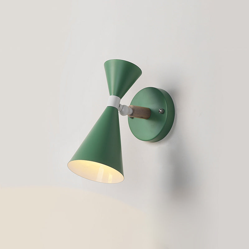 Modern Wall Lights Double Cone-Shaped Wall Sconces Metal 1 Light Sconce Light