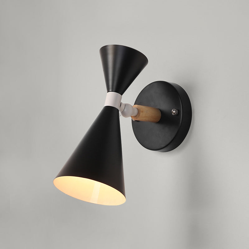 Modern Wall Lights Double Cone-Shaped Wall Sconces Metal 1 Light Sconce Light