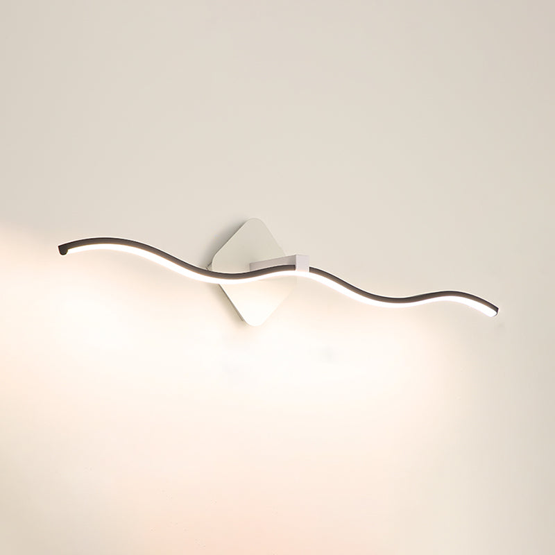 Modern Simple Fashion Style Linear Shade Wall Sconce Metal 1 Light Sconces