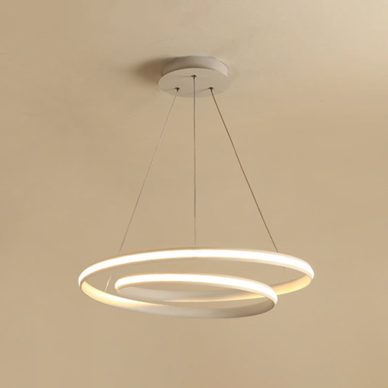 Modern Minimalist LED LED Light Light Alluminio Lampada appesa lineare con ombra acrilica